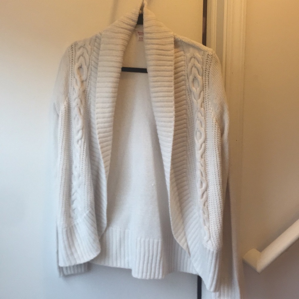 Cream cable knit cardigan